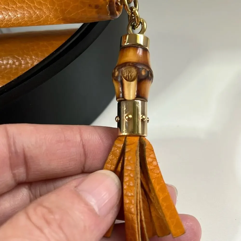 GUCCI Japan Exclusive Pink & Orange Leather Bamboo Zip Long Wallet $950 COA EUC - Picture 16 of 16